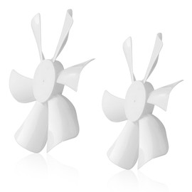 RV Vent Fan Blade 6", 12V D-Shaft RV Bathroom Fan, White Replacement Camper Vent Blades Compatible with Heng's, Elixir, Ventline, and Jensen Roof vents, 2 Pack