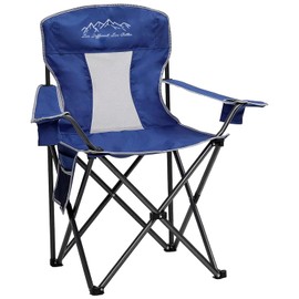 SAILARY Oversized Portable Outdoor Chairs, Weight Capacity 325 lbs with Cup Holder, Storage Pocket, Carry Bag Blue