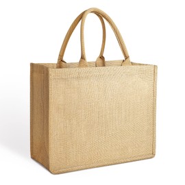 Jcocylse Jute Bag for Painting - Jute Bag - Ecological Shopper Bag Women - Versatile Tote Bag for Shopping & Gift Idea for Mum - Robust & Environmentally Friendly Fabric Bag