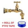 All Brass Solid Metal Water Tank Replacement Outlet & Adapter