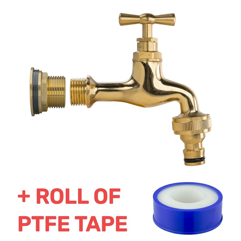 All Brass Solid Metal Water Tank Replacement Outlet & Adapter