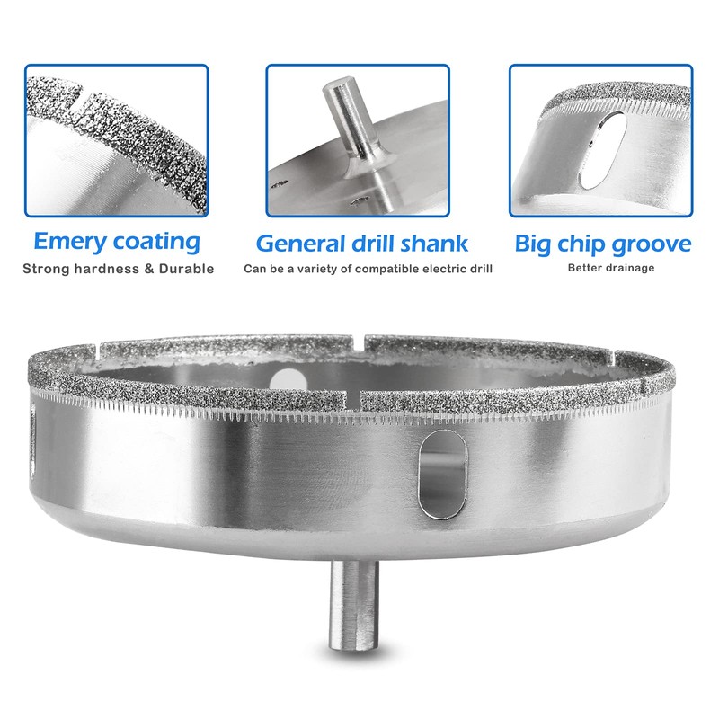 Luomorgo 120mm/4-3/4 inch Diamond Hole Saw, 1.1 inch Cutting Depth