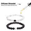 Softones Womens Lava Stone Distance Bracelets for Men Aromatherapy Anxiety