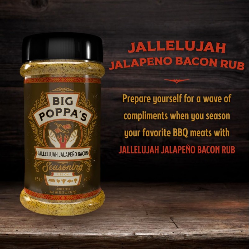 Big Poppa’s Jallelujah Jalapeno Bacon Seasoning - Gluten-Free Sweet &