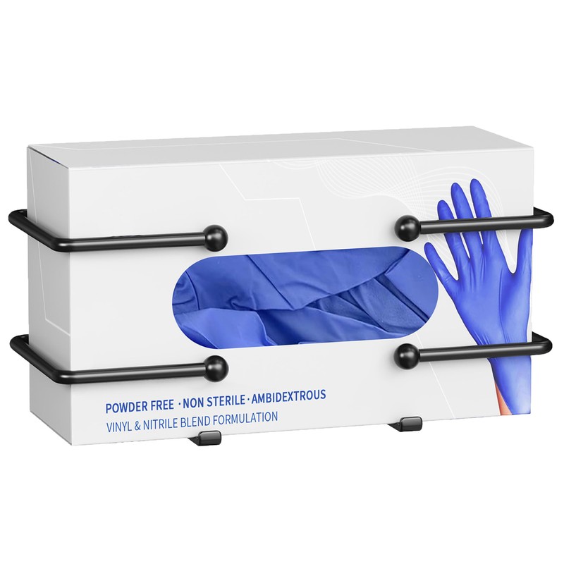 Glove Box Dispenser Wall Mount: Black Glove Holder Organizer for