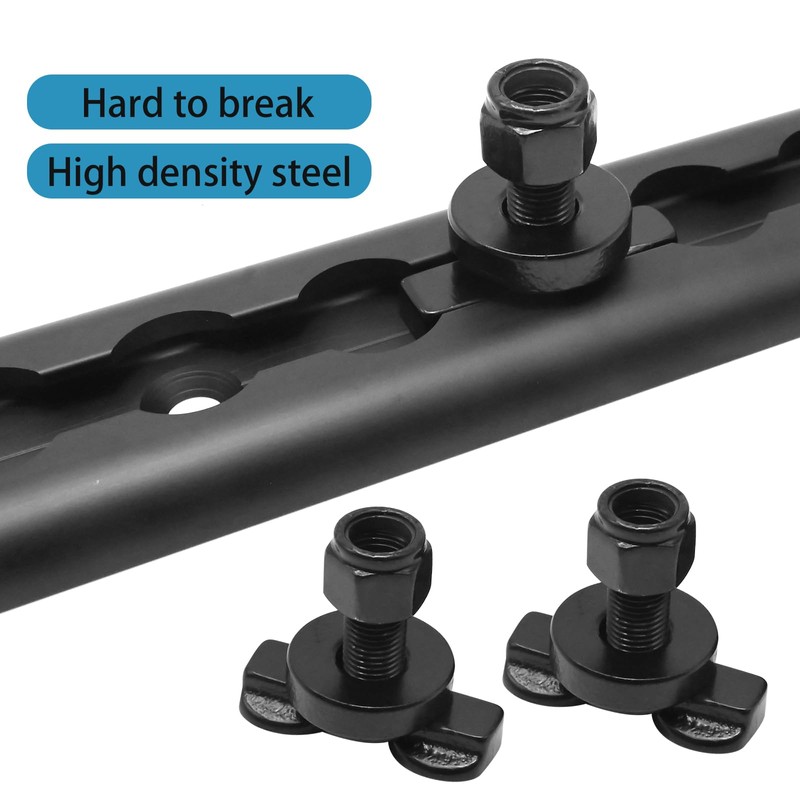 Vkinman 6 Pcs L-Track Double Lug Threaded Stud Nut Fitting