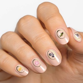 MOYOU LONDON Semi Cured Gel Nail Strips - 20 Pcs. Nail Wraps for Salon-Quality Manicure - Works with Any UV Lamp - Easy to Apply, Trim, & Remove Gel Stickers