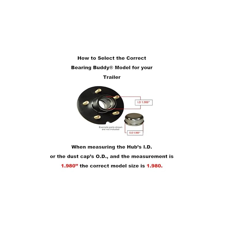 Bearing Buddy Chrome Bearing Protectors (1.980) With Bras for Boat