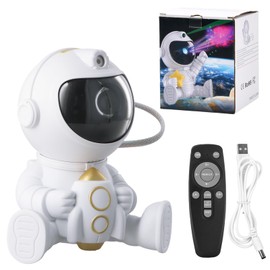 Bezavea Astronaut Galaxy Projector Starry Night Light Projector, 360°Adjustable Star Projector with Remote Control, Light Projector, Starry Nebula Ceiling Projection Lamp, Starry Projection Lamp (C)