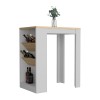 Kenton Kitchen Island with Two Bottle Organizer and Shelf Practical