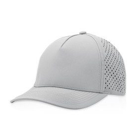 Gilbert Snapback Trucker Hat | 5 Panel Blank Baseball Hat for Men and Women | Fitted, Running & Baseball Caps | Breathable, Lightweight, Outdoor, Curved Bill - Light Grey