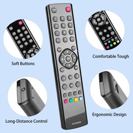 RC3000E02 06-RC3000E-RM202AA Remote Control Compatible with Thomson TCL TV 24HU5253 32HU2253 22HS4246CW 32HZ5233W 39FU5253CW 40FT5453 22HS4246CW 40FUFU325553CW 5-G 50 FU3253 L24E4105F Replacement