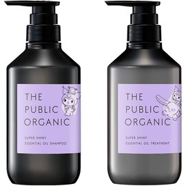 Sanrio Character Collaboration The Public Organic Shampoo & Treatment Trial Capacity Set [Super Shiny] Glossy, Moisturizing, Clomi, Baku, 9.6 fl oz (260 ml) + 9.2 fl oz (260 ml)