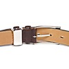 KIETH Men's Business Belt, Italian Calf Leather, Dark Brown, 50