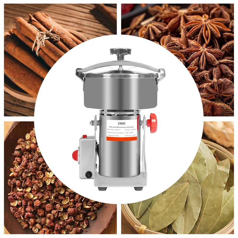 DYNAMI 2500g/5.5lbs Electric Grain Mill Grinder 4500W,304 Stainless Steel High-speed