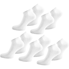 normani 10 Pairs of Trainer Socks for Men and Women in Subtle and Bright Colourful Colour Combinations Colour White Size