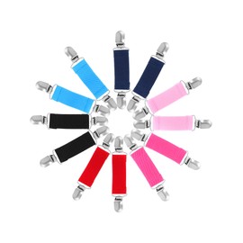 Zhanmai 6 Pares Clips para Vestir Clips de Manopla Elástica Trasera Broche de Acero Inoxidable para Mujer