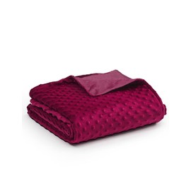 YnM Fuzzy Duvet Cover for Weighted Blankets (Red, 41''x60'')