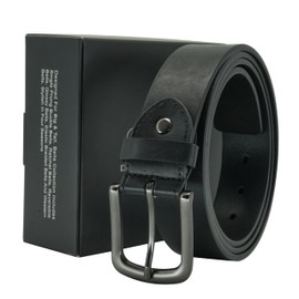 Giantsize Belts for Men Big and Tall Dress Jeans Belt Plus Size 36 to 82 Inch, Stylish Black, 36"-39" Waist Adjustable