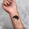 4 x 'Cute Sitting Boy' Temporary Tattoos - Water Resistant,