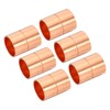 PATIKIL 5/8 Inch ID Straight Copper Coupling, 6 Pack Sweat