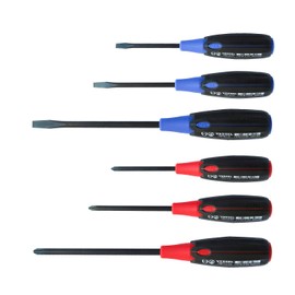 Vessel 6 Pcs Supercushion Flat Head Phillips Screwdriver Set Compatible with JIS/ISO/Din/Asme Black