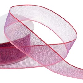 150 Yards of Burgundy and Blue 7/8" Ombre Organza Ribbon