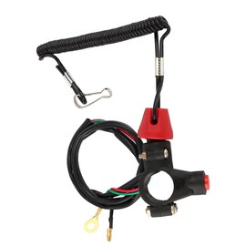 12V DC Outboard Kill Switch Lanyard, Motorcycle Engine On Off Kill Switch Mini Moto Kill Cord Quad Bike Safety Lanyard Kill Switch for Motor ATV Quad Dirt Bike