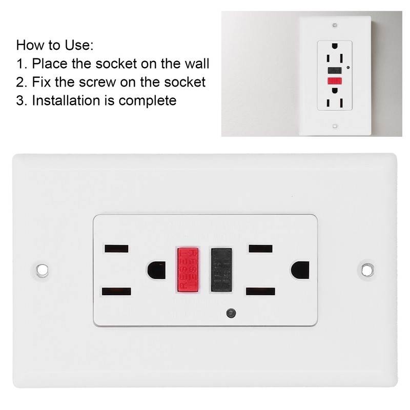Wall Outlet American GFCI Smart Ground Fault Leakage Protection Socket