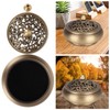 Household Brass Incense Burner Incense Burner Holders Craft Decoration (Round