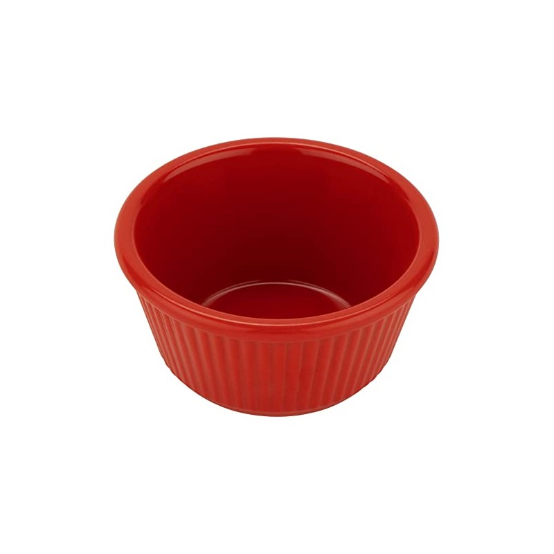 G.E.T. RM-401-R Red 4 oz. Fluted Ramekin, Break Resistant, Red