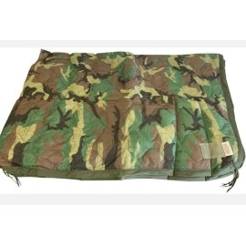 USGI Military Style All Weather Poncho Liner / Woobie Blanket in Woodland Camo
