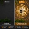 Solar Fence Light for Outdoor Walls – Datura Floral Metal