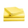 BASIC CHOICE Microfiber Bed Sheets with Pillowcase, Yellow, Twin, 3