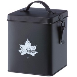 LOGOS 81340201 Metal Palm Box, Black, Approx. Width 5.3 x Depth 4.5 x Height 6.7 inches (13.5 x 11.5 x 17 cm)