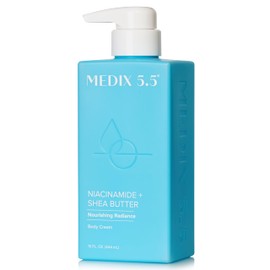 MEDIX Fragrance Free Niacinamide Face Moisturizer + Shea Butter Cream For Face & Body Lotion | Anti Aging Skin Care Firming Cream For Wrinkles, Dark Spots, Large Pores, 15 Fl Oz
