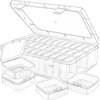 Bead Organizer Box, Clear Plastic Bead Storage Cases with Hinged