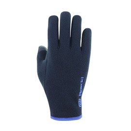 Roeckl Noville Junior Sports Riding Gloves, Outdoor Winter Gloves, Black/Blue 4