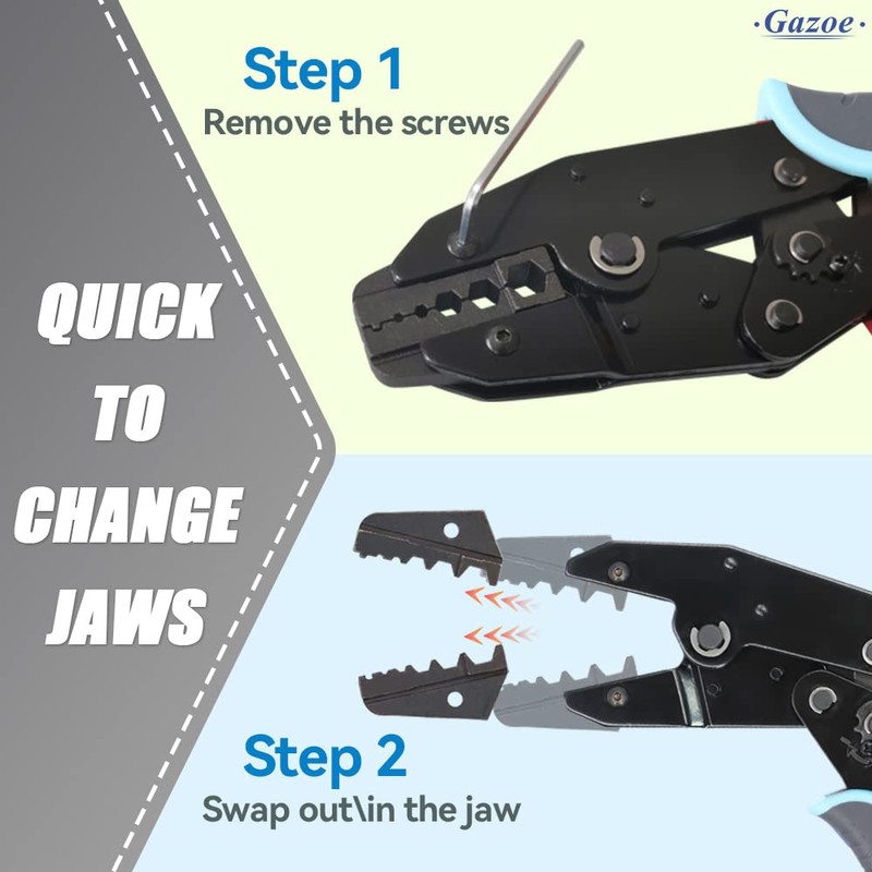 Gazoe Coax Ratchet Crimping Tool Kit for Coaxial RG Cable