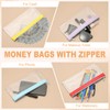 PATIKIL 8.7x3.9 Inch Money Bags with Zipper, 6 Pcs Clear