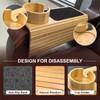 MAGIC BAMBOO Couch Cup Holder Tray, Bamboo Sofa Armrest Tray