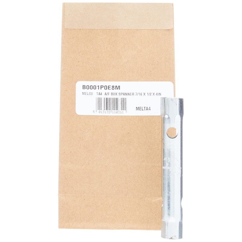 Melco Ta4 a/F Box Spanner 7/16 X 1/2 X 4in