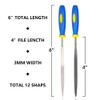 KALIM 2 Sets Carbon Steel File and Diamond File(Total 12pcs),