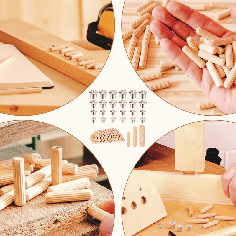 Wooden Dowel Set - Complete Package with Centering Points and