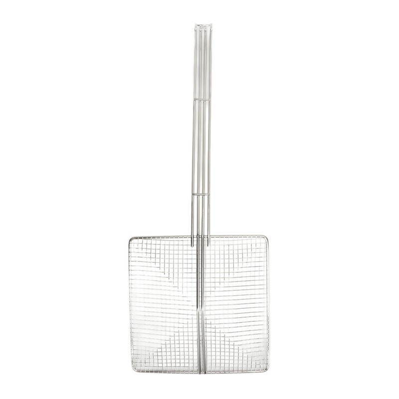 Stainless Steel Square Strainer Skimmer Ladle for Cooking Frying Kitchen