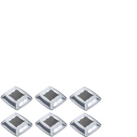 hoyiours Solar Floor Lights Outdoor Pack of 6 Solar Lights for Outdoor Garden Solar Lights IP68 Waterproof Floor Spotlight for Garden Paths Walkways Lawn Garage with Car On/Off White