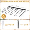 Chunful 6 Pack Wall Mounted Boots Rack Metal Wader Hanger
