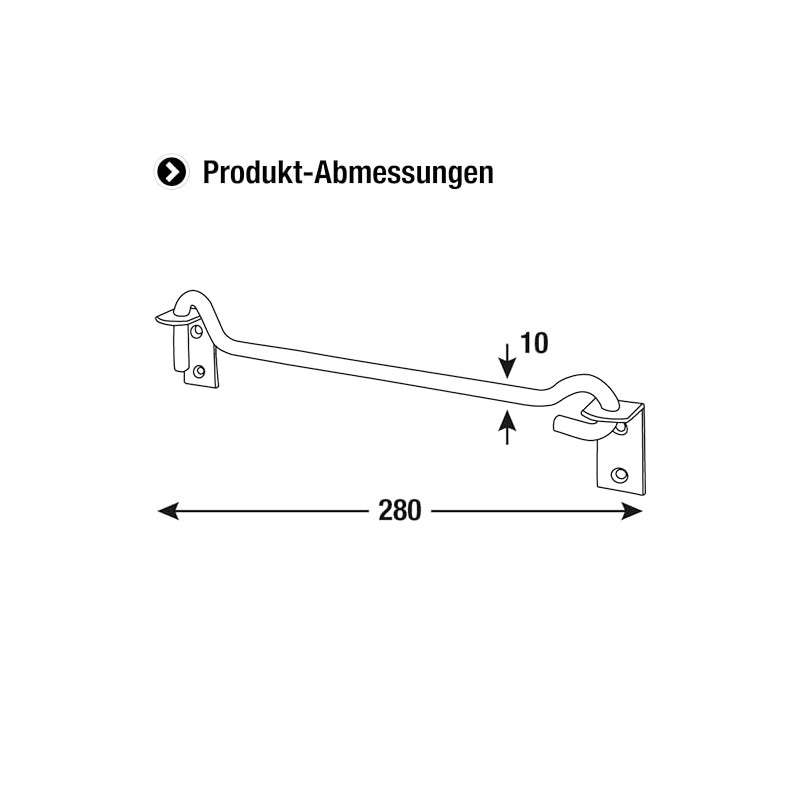 Connex DYB2000471 Storm Hook Diameter 10 x 280 mm with