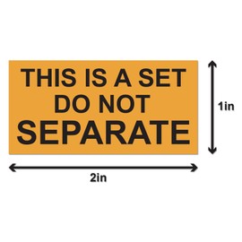 This is a Set Labels (2 x 1 inch, Orange - 300 Labels) Warning Do Not Separate Stickers for Shipping Sets or Pallets