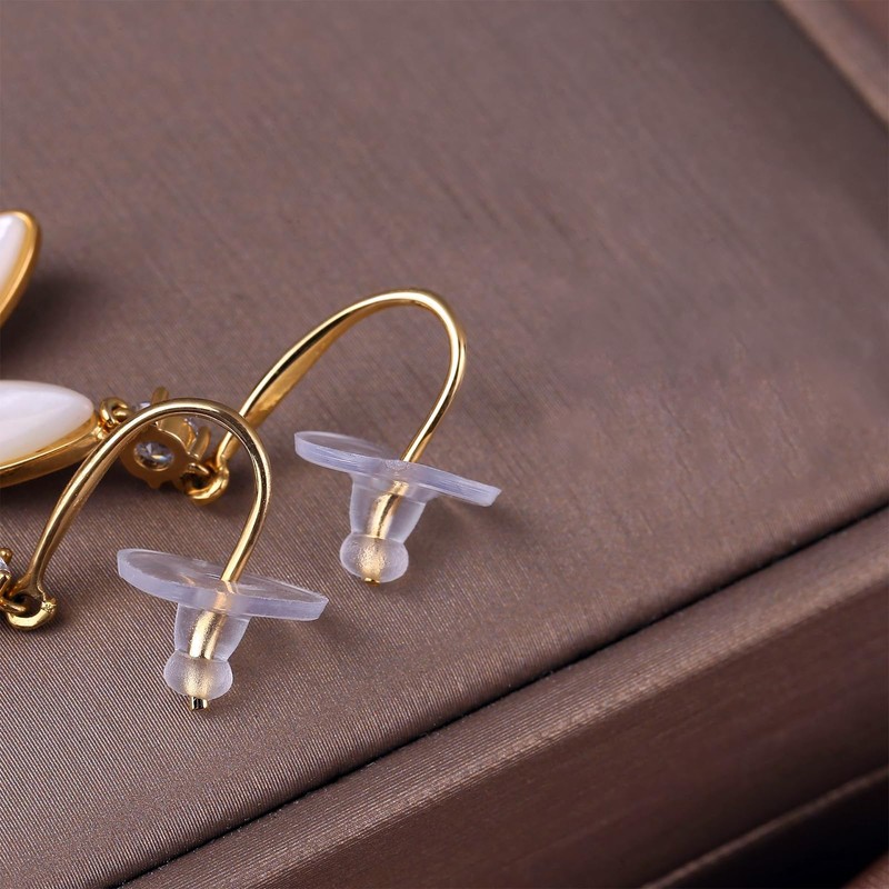 Earring Backs Rubber, 200pcs Soft Clear Silicone Earring Backs for